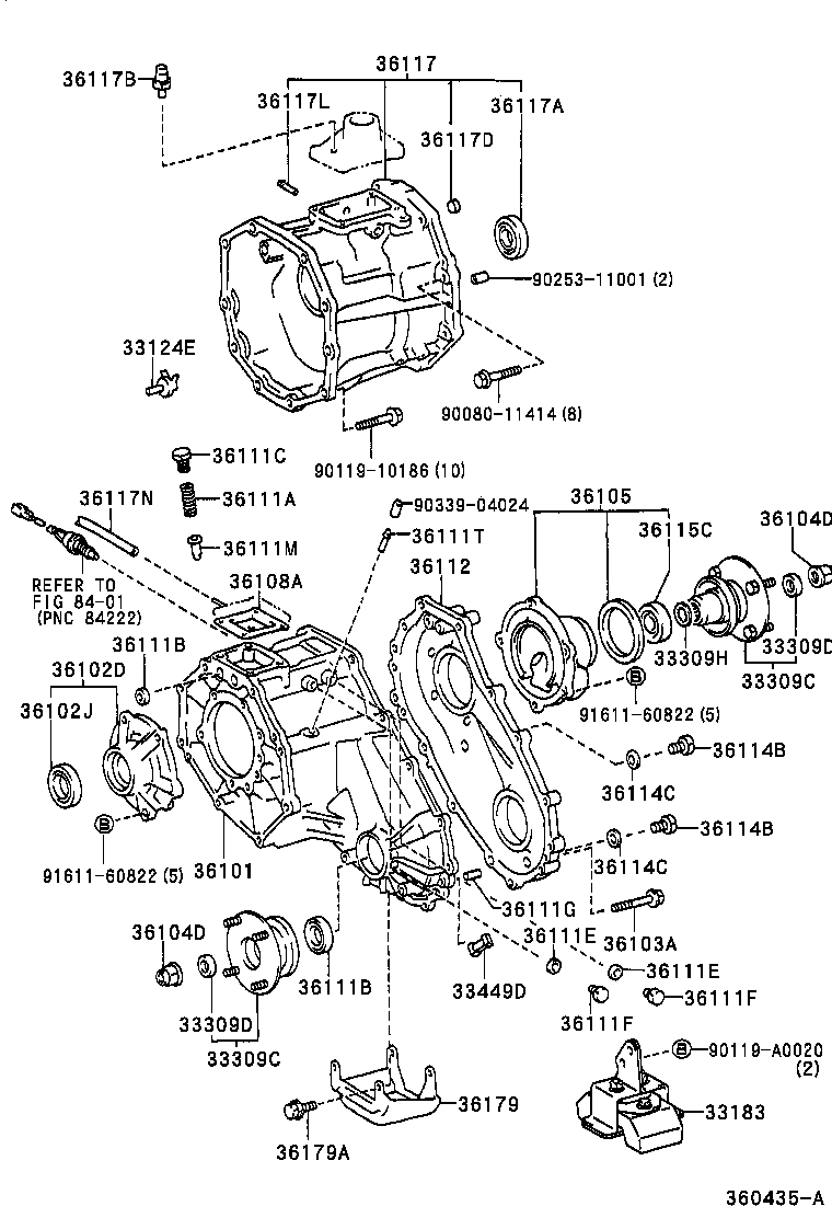 36111-34010 CASE SUB-ASSY, TRANSFER product image