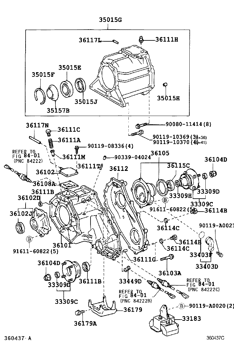 36111-34010 CASE SUB-ASSY, TRANSFER product image