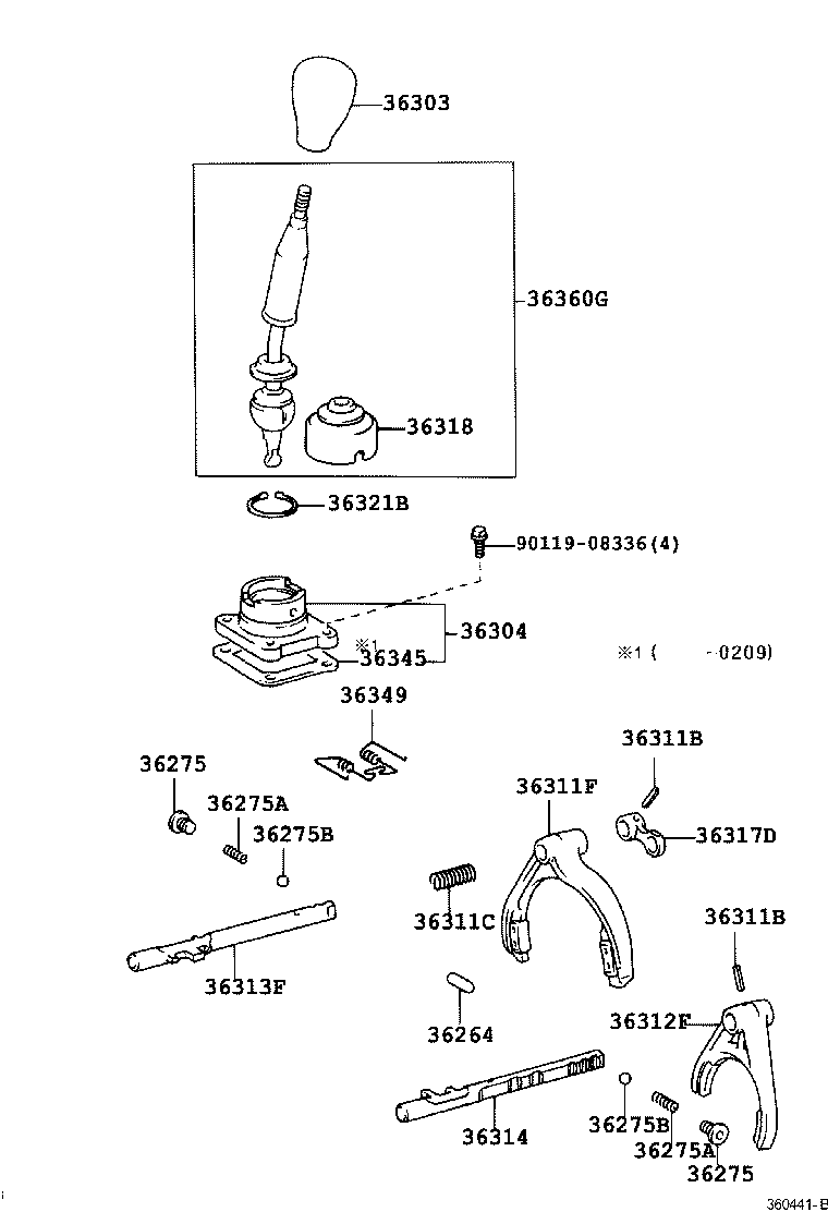 36410-34010 ACTUATOR ASSY, TRANSFER SHIFT product image