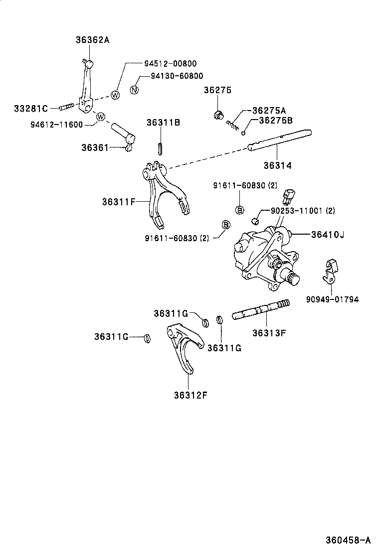 37352-37010 SEAT, TRANSFER SHIFT LEVER BALL product image
