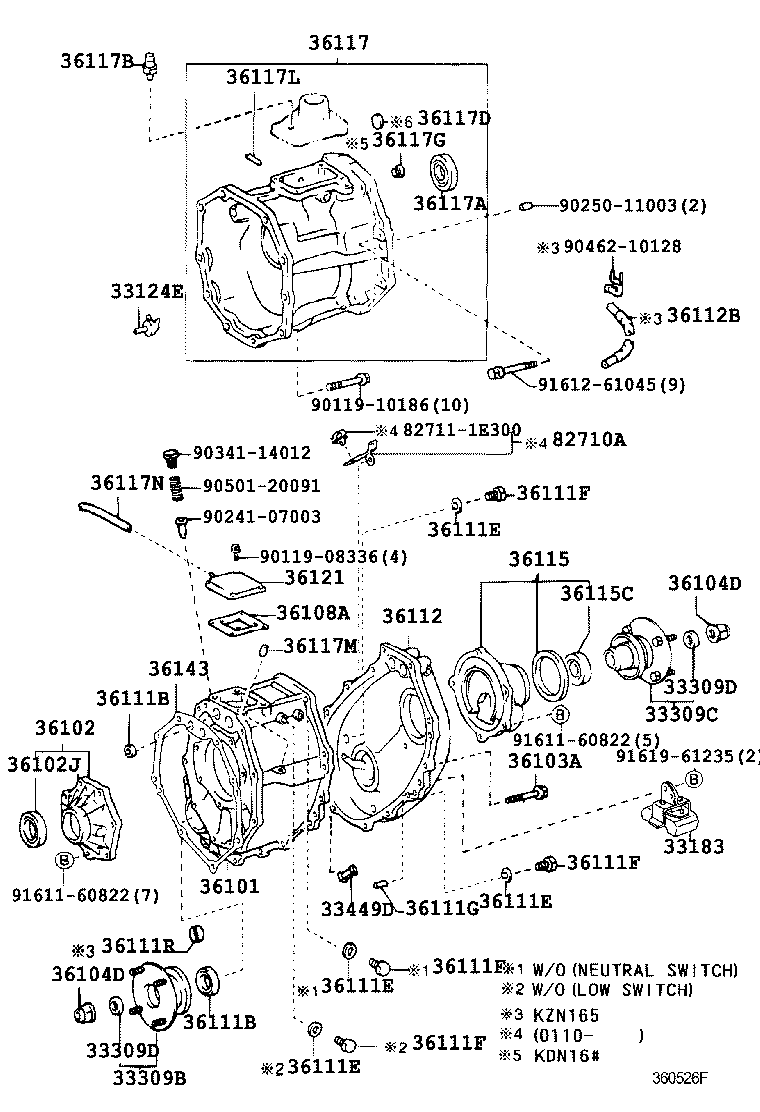 36101-35110 CASE SUB-ASSY, TRANSFER product image
