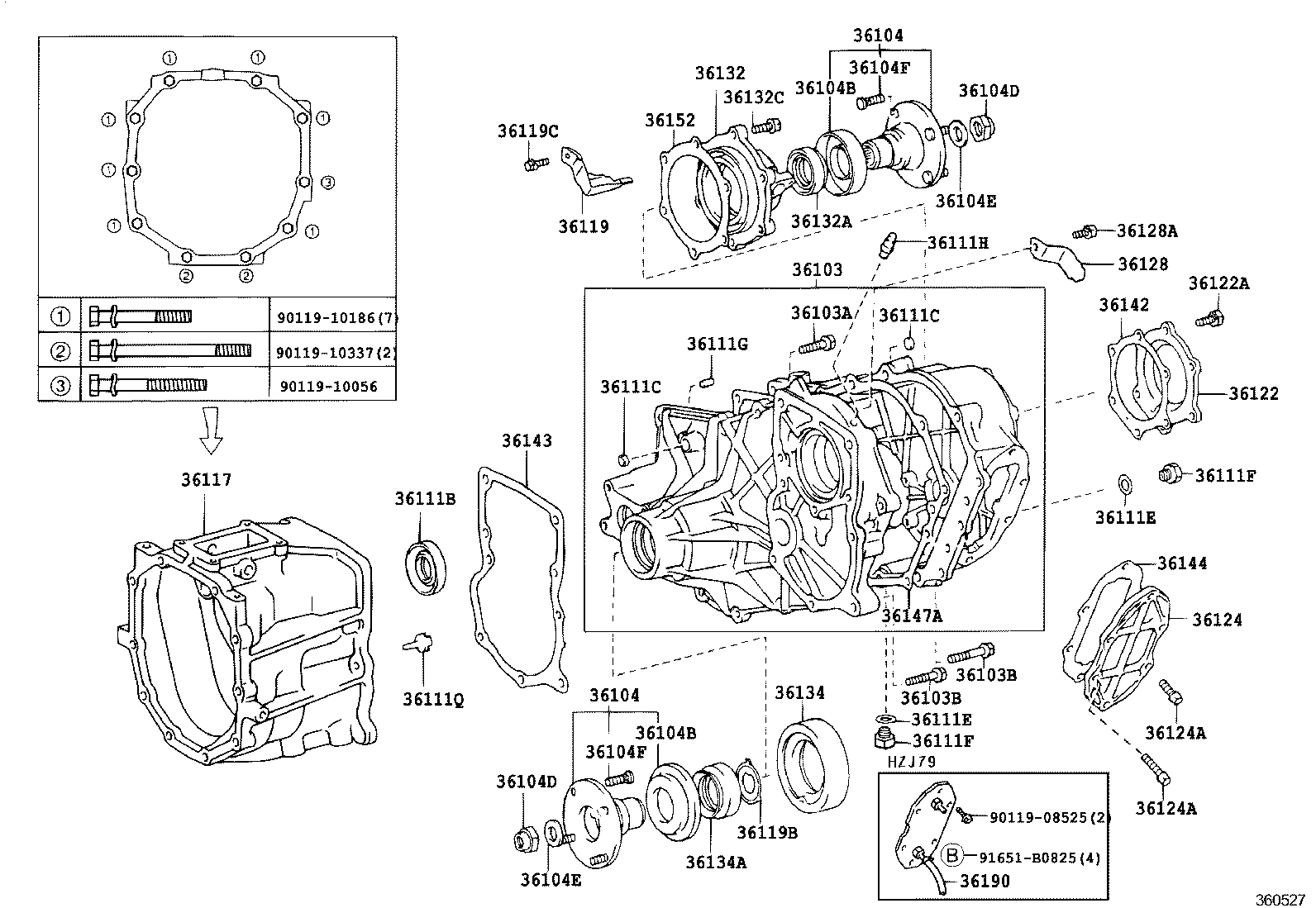36103-60170 CASE SUB-ASSY, TRANSFER product image
