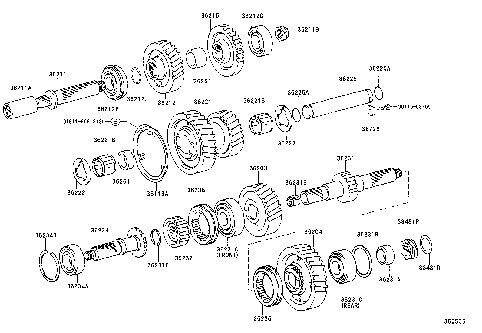 36155-60010 RING, TRANSFER OIL SEAL product image