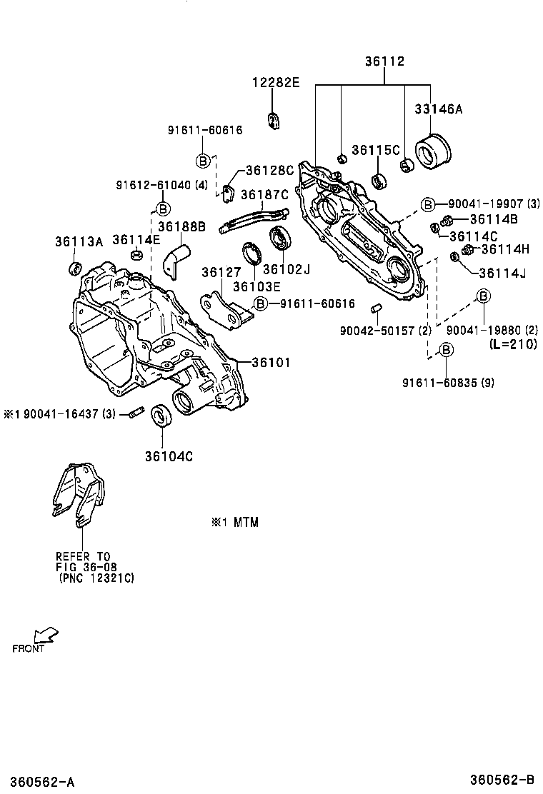 90043-11309 SEAL, TYPE T OIL (FOR TRANSFER EXTENSION HOUSING) product image