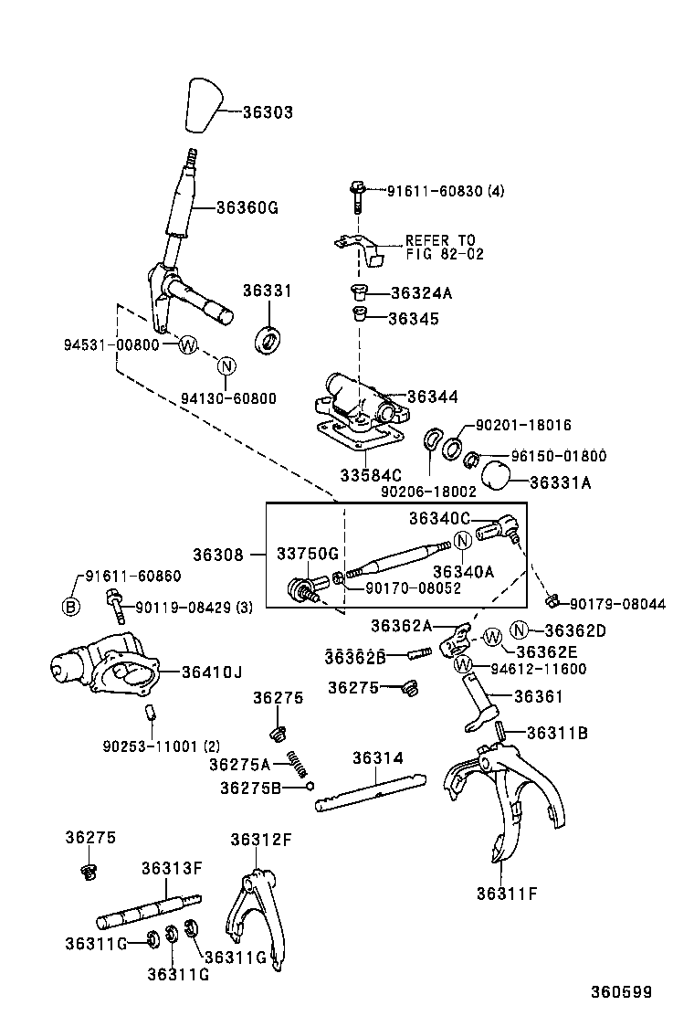 36302-60160 FORK, TRANSFER GEAR SHIFT, NO.2 product image
