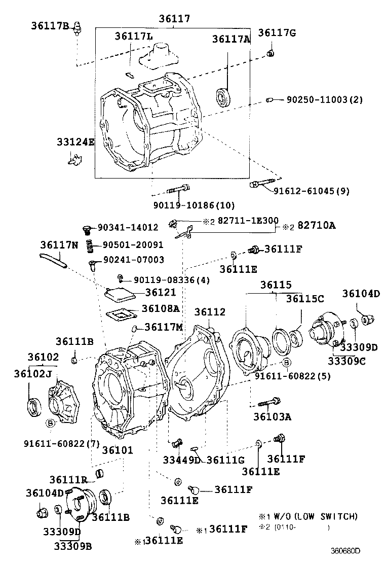 36101-35040 CASE SUB-ASSY, TRANSFER product image