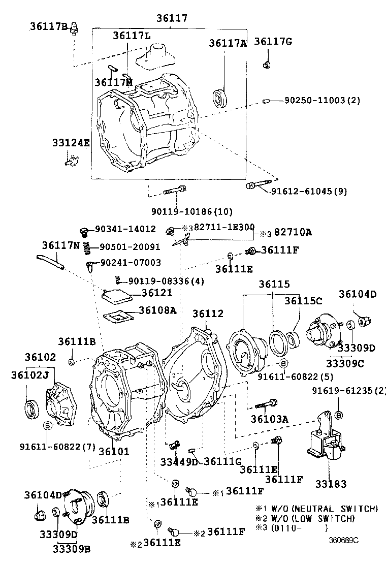 36101-35120 CASE SUB-ASSY, TRANSFER product image