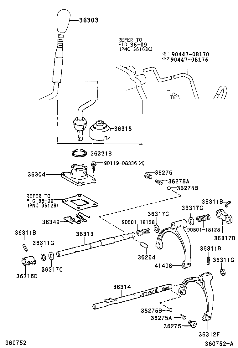 36313-71020 SHAFT, TRANSFER FRONT DRIVE SHIFT product image