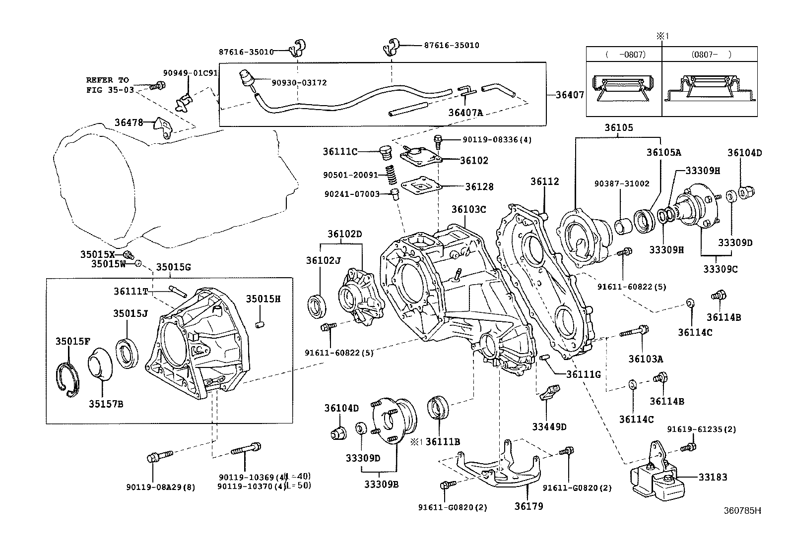 35015-35110 ADAPTER, TRANSFER, REAR product image