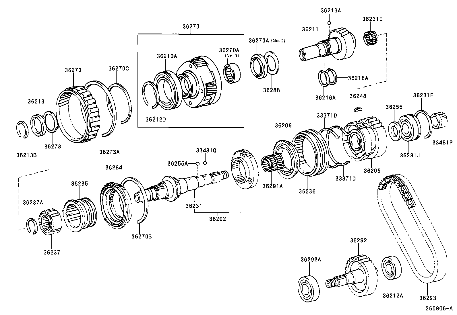 36205-34010 SPROCKET SUB-ASSY, TRANSFER DRIVE product image