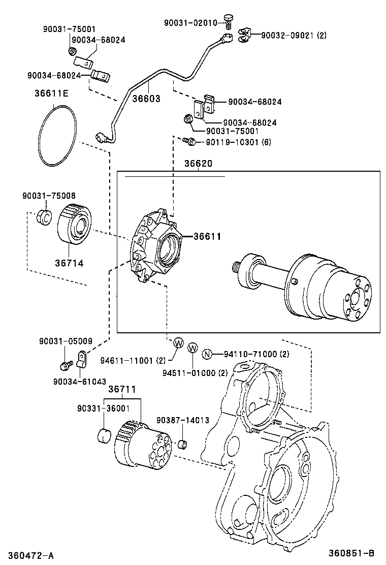36602-37030 CASE, POWER TAKE-OFF product image