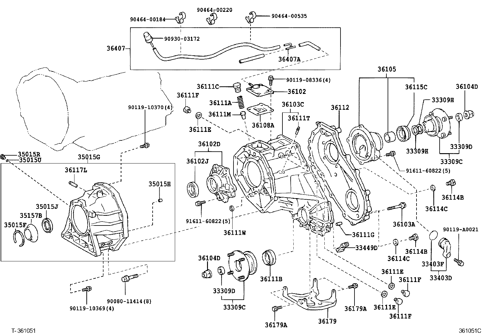 36111-34010 CASE SUB-ASSY, TRANSFER product image