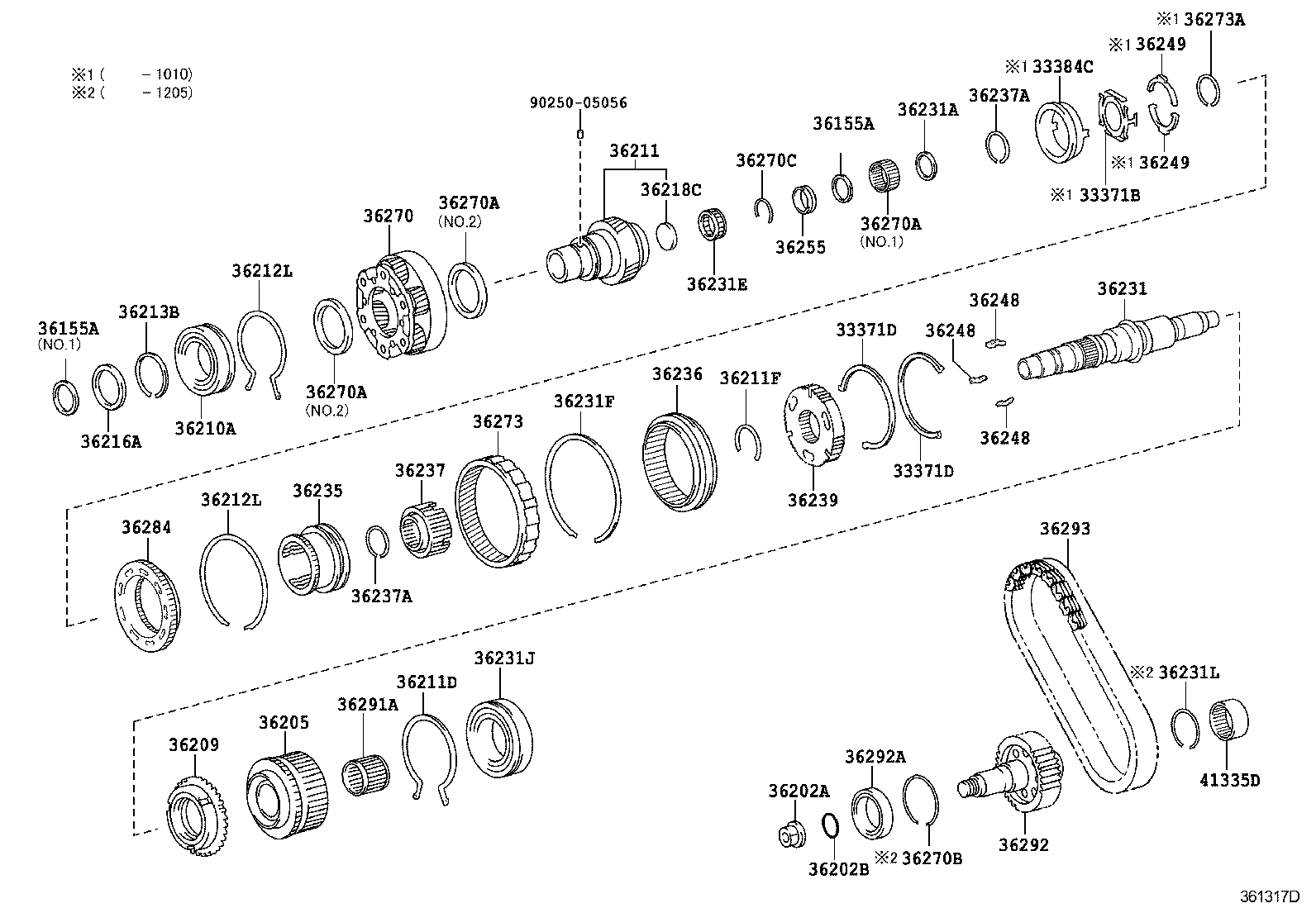 36255-34010 SPACER, TRANSFER OUTPUT SHAFT, NO.1 product image