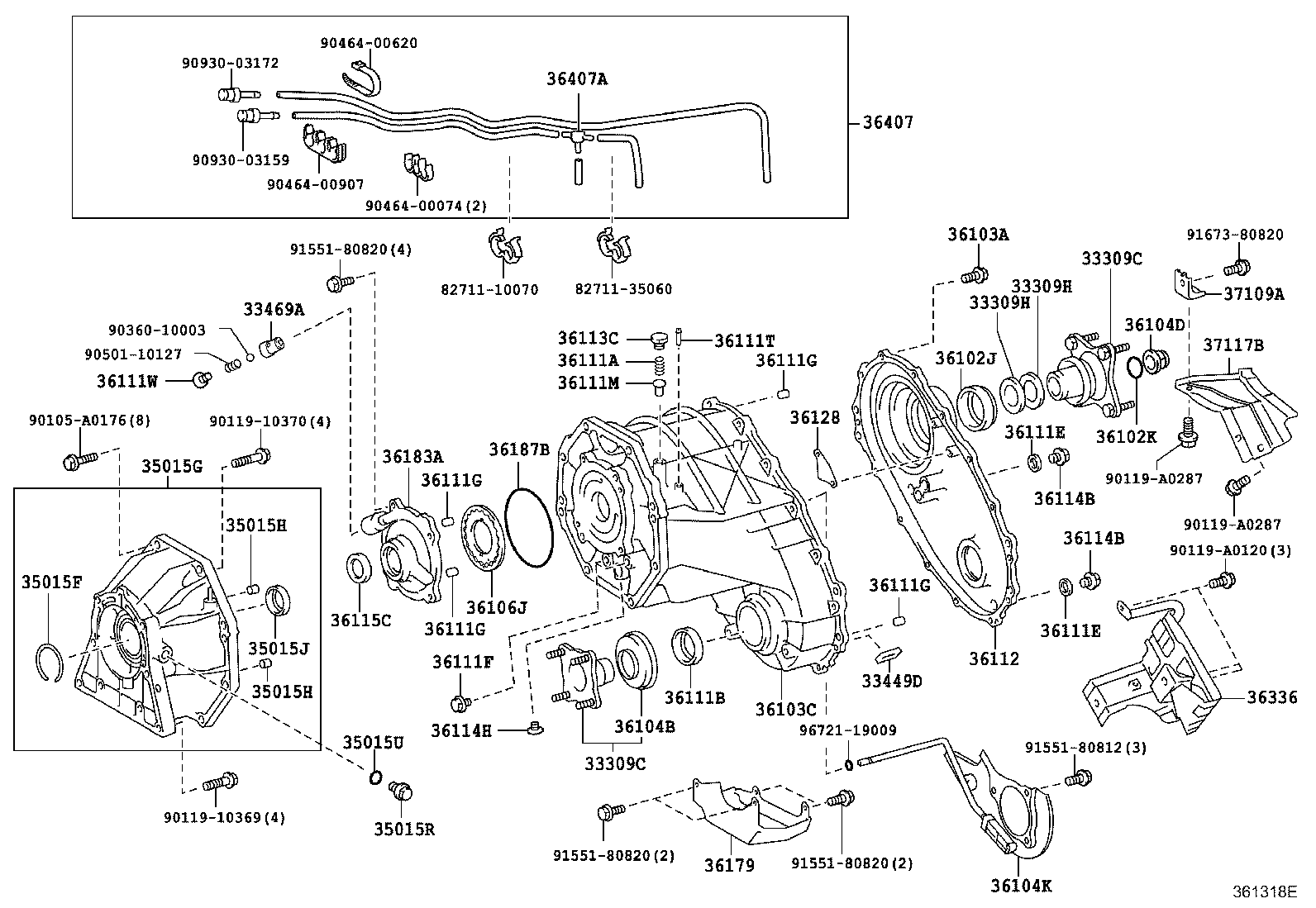 35015-0C030 ADAPTER, TRANSFER, REAR product image
