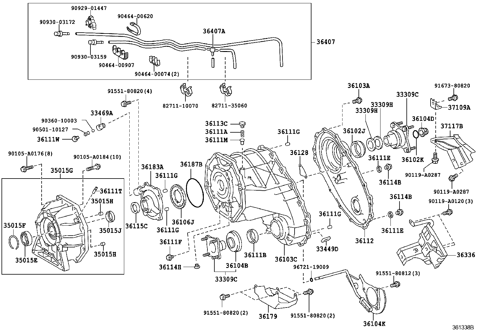 35015-0C030 ADAPTER, TRANSFER, REAR product image