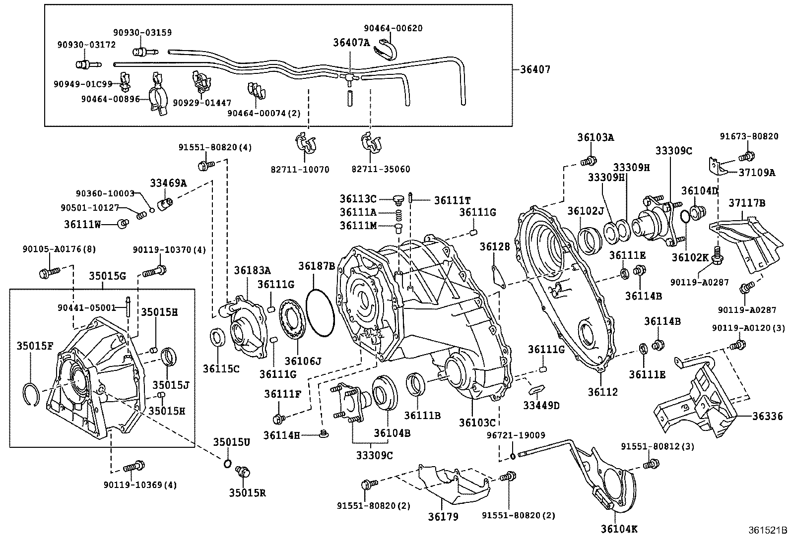 35015-0C030 ADAPTER, TRANSFER, REAR product image