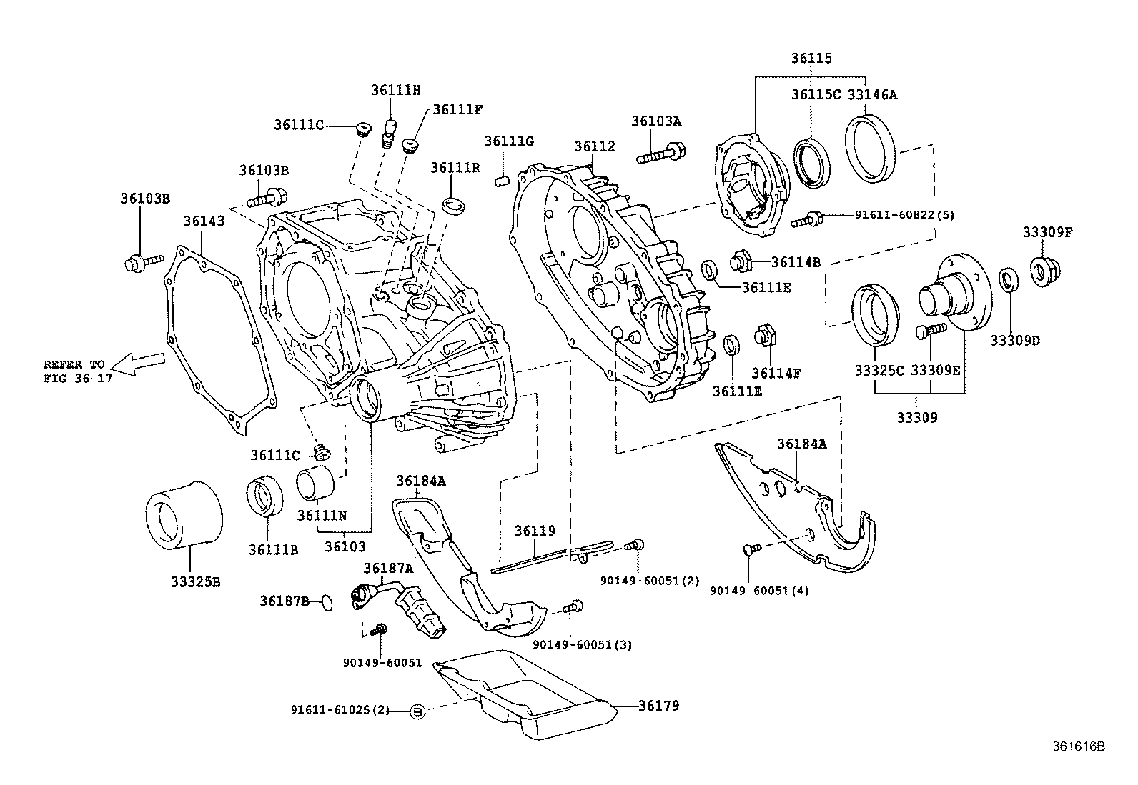 36105-26020 HOUSING, TRANSFER EXTENSION product image