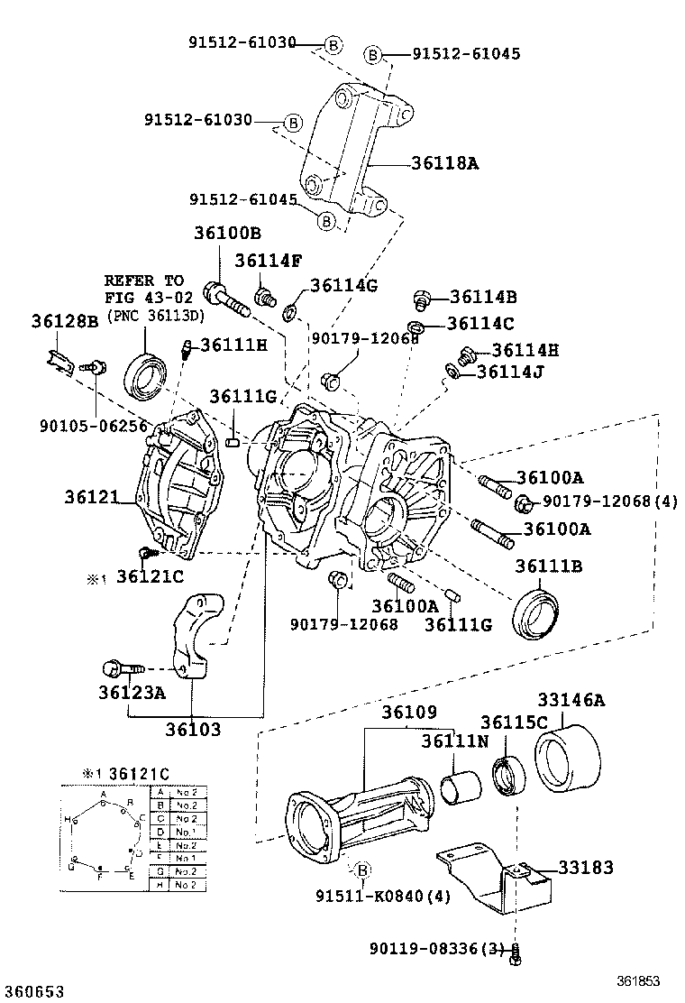 36103-44010 CASE SUB-ASSY, TRANSFER product image