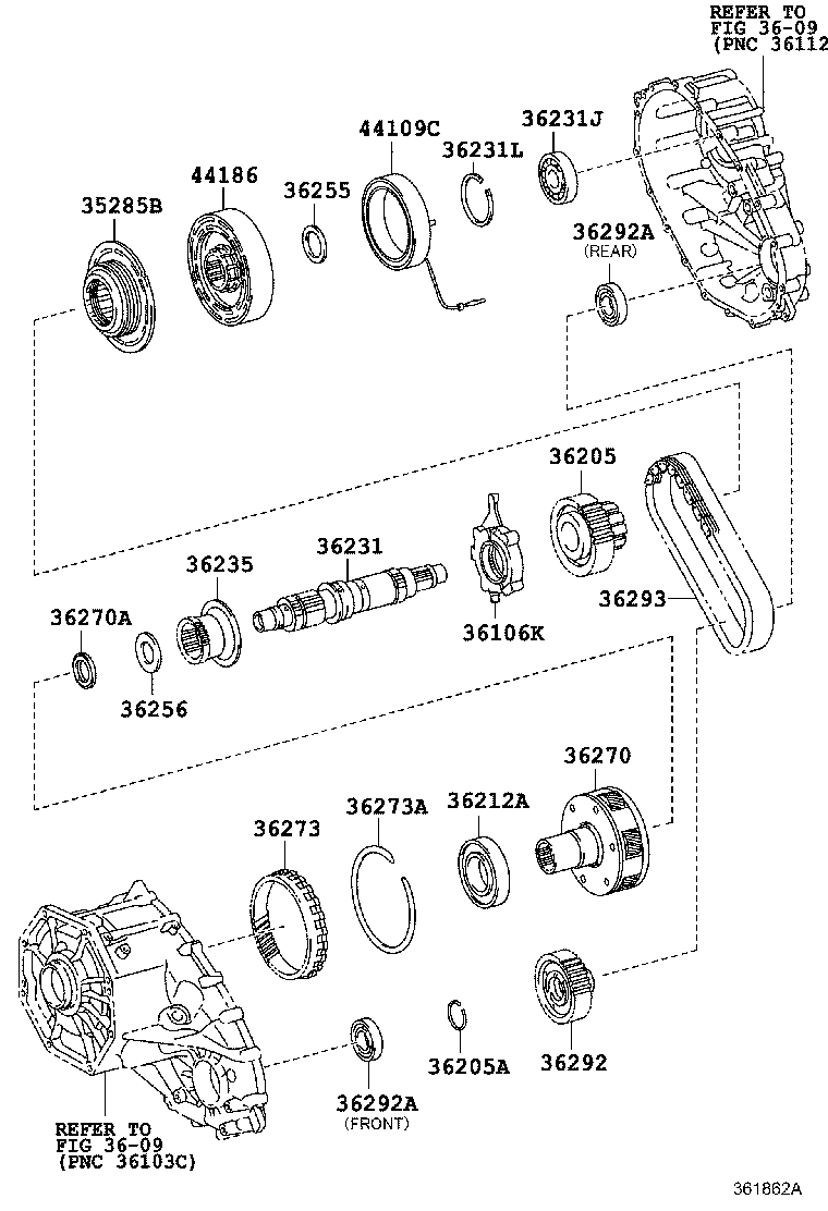 36255-34010 SPACER, TRANSFER OUTPUT SHAFT, NO.1 product image