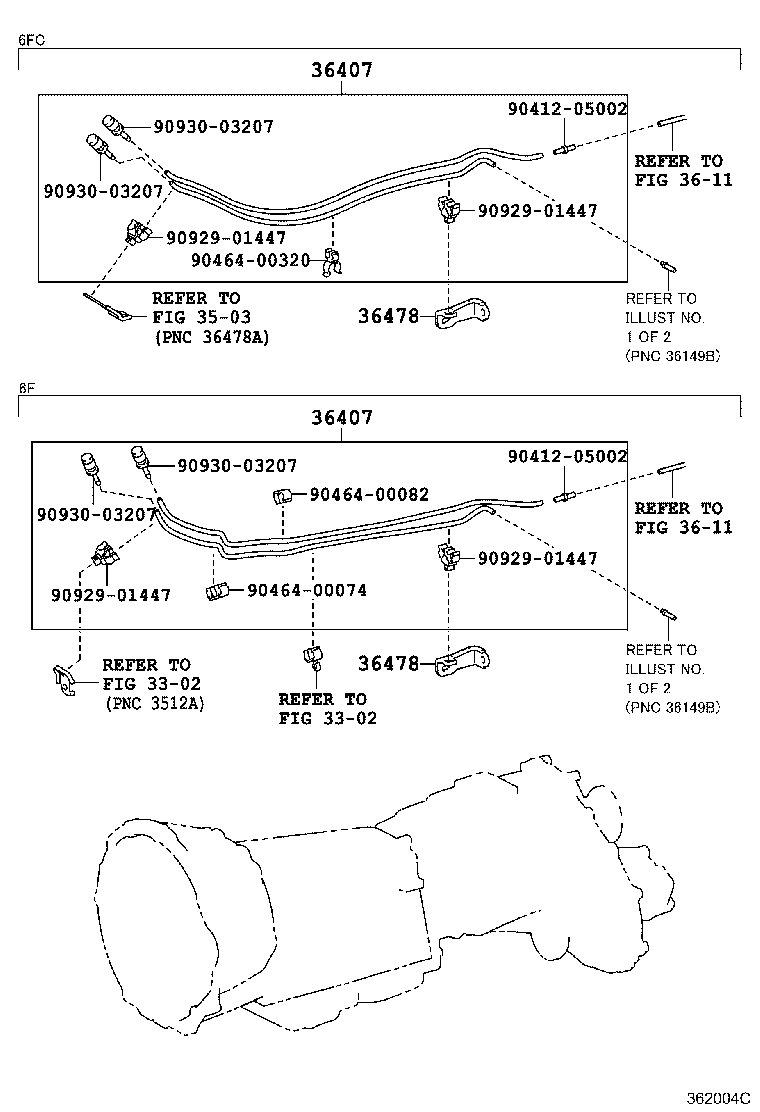 36102-0K030 RETAINER SUB-ASSY, TRANSFER FRONT BEARING product image