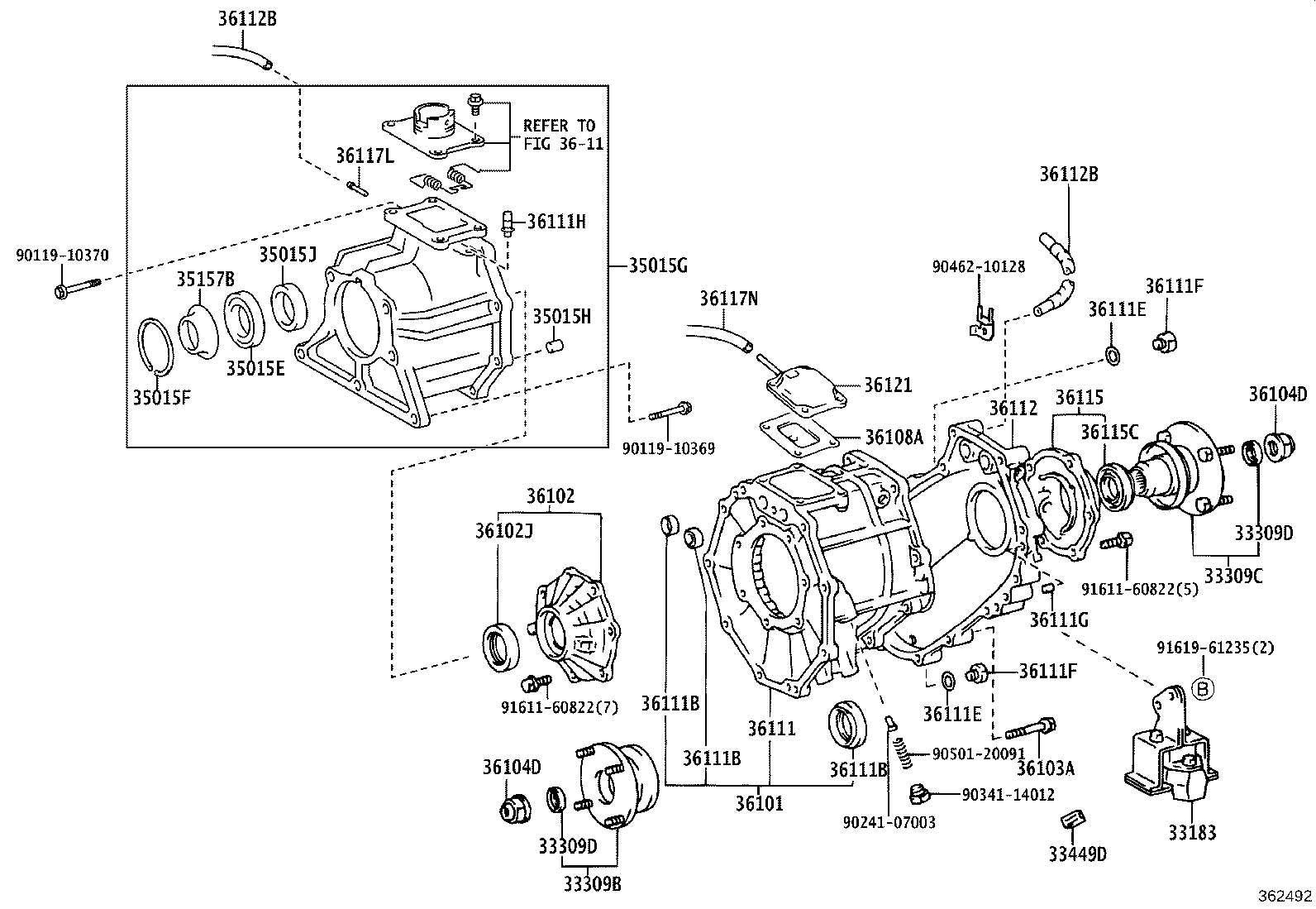 35015-35021 ADAPTER, TRANSFER, REAR product image