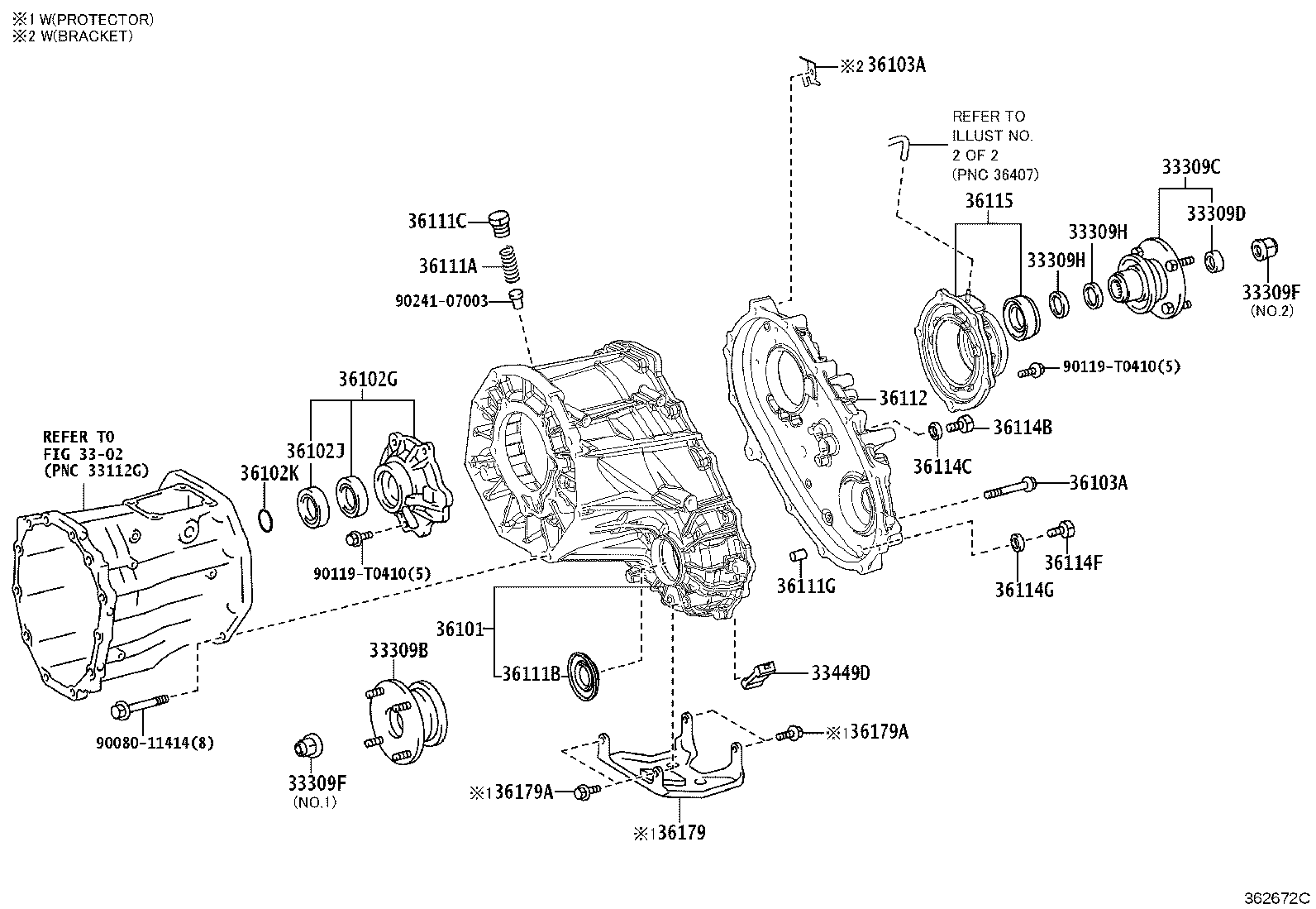 36101-04010 CASE SUB-ASSY, TRANSFER product image