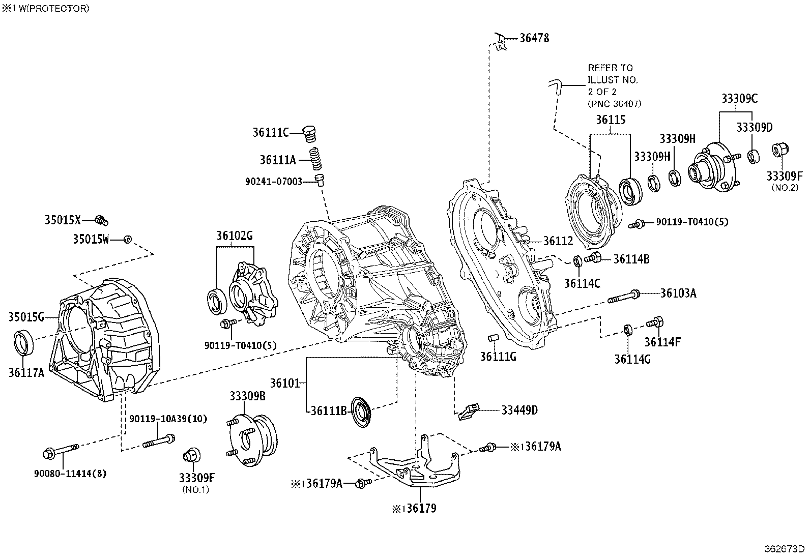 36101-04010 CASE SUB-ASSY, TRANSFER product image