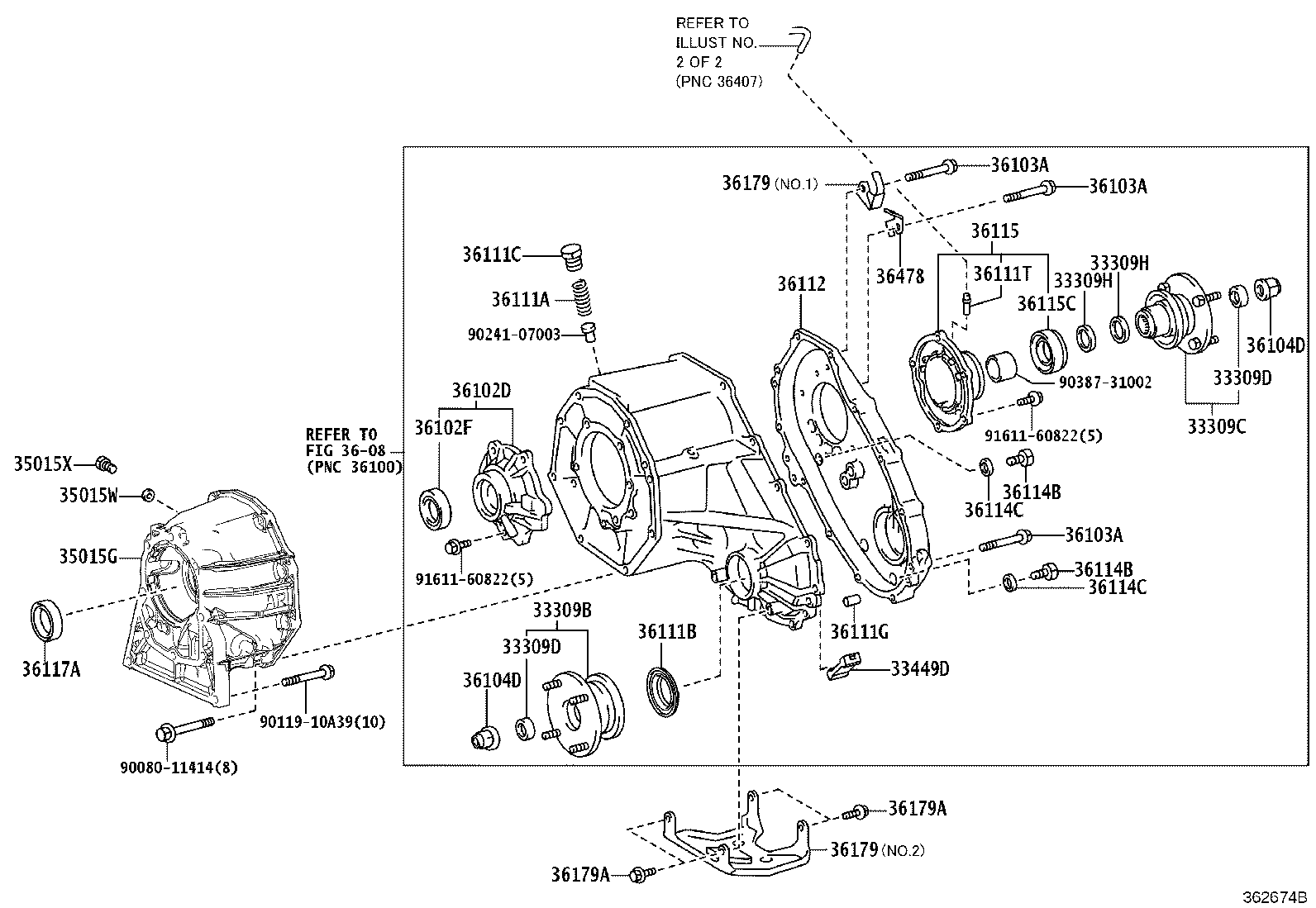 36101-04010 CASE SUB-ASSY, TRANSFER product image