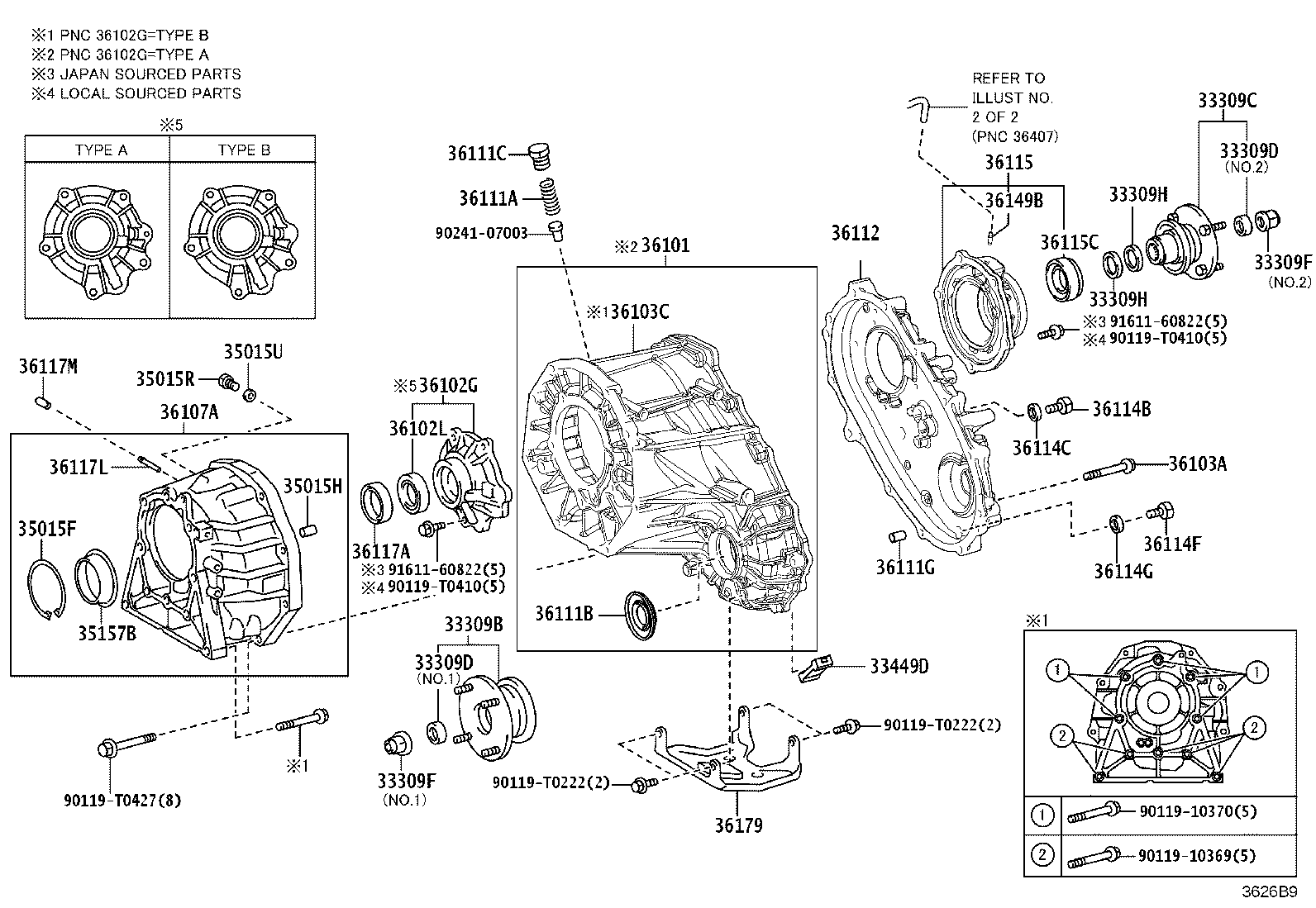 36101-35180 CASE SUB-ASSY, TRANSFER product image