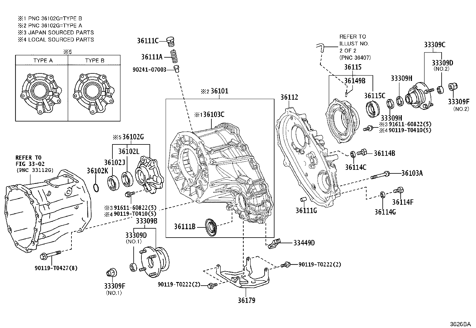 36101-35180 CASE SUB-ASSY, TRANSFER product image