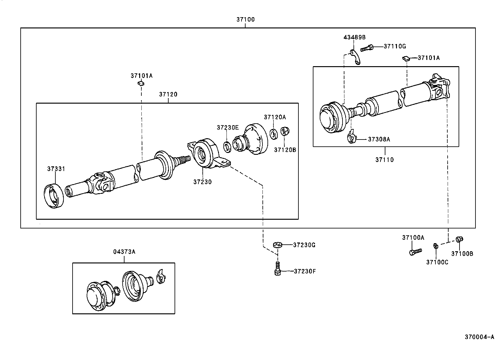 37120-21040 SHAFT ASSY, PROPELLER INTERMEDIATE product image