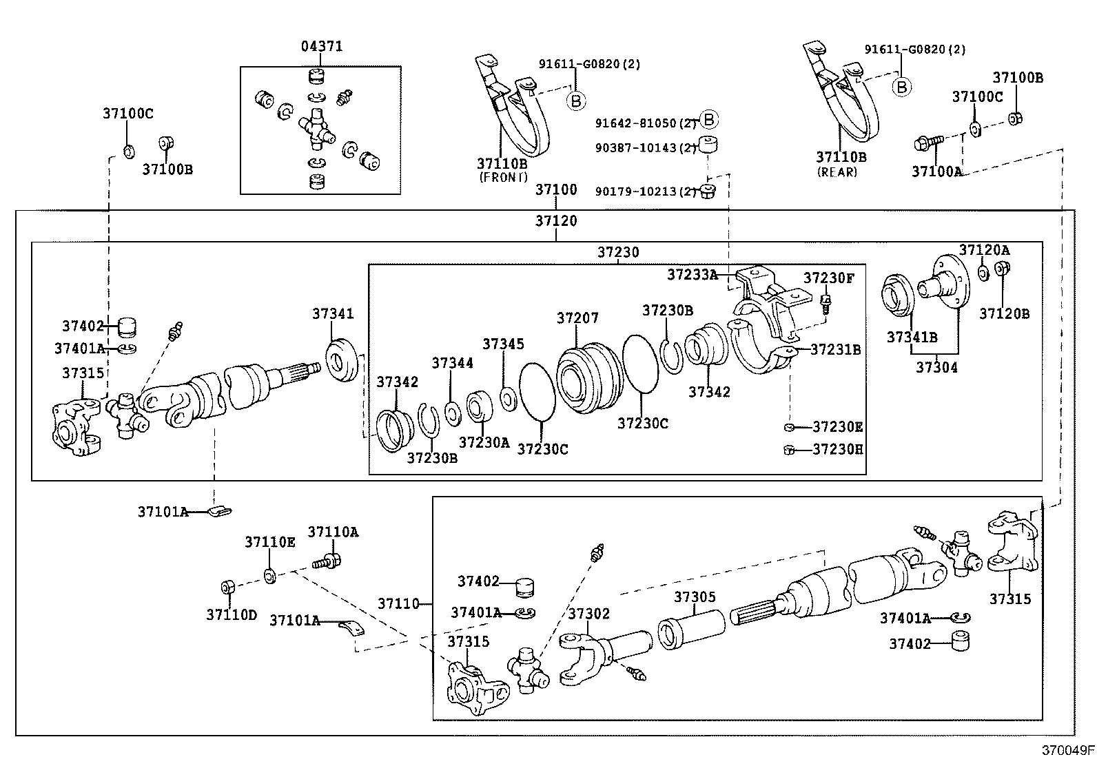 37345-36020 DEFLECTOR, PROPELLER SHAFT DUST, NO.4 product image