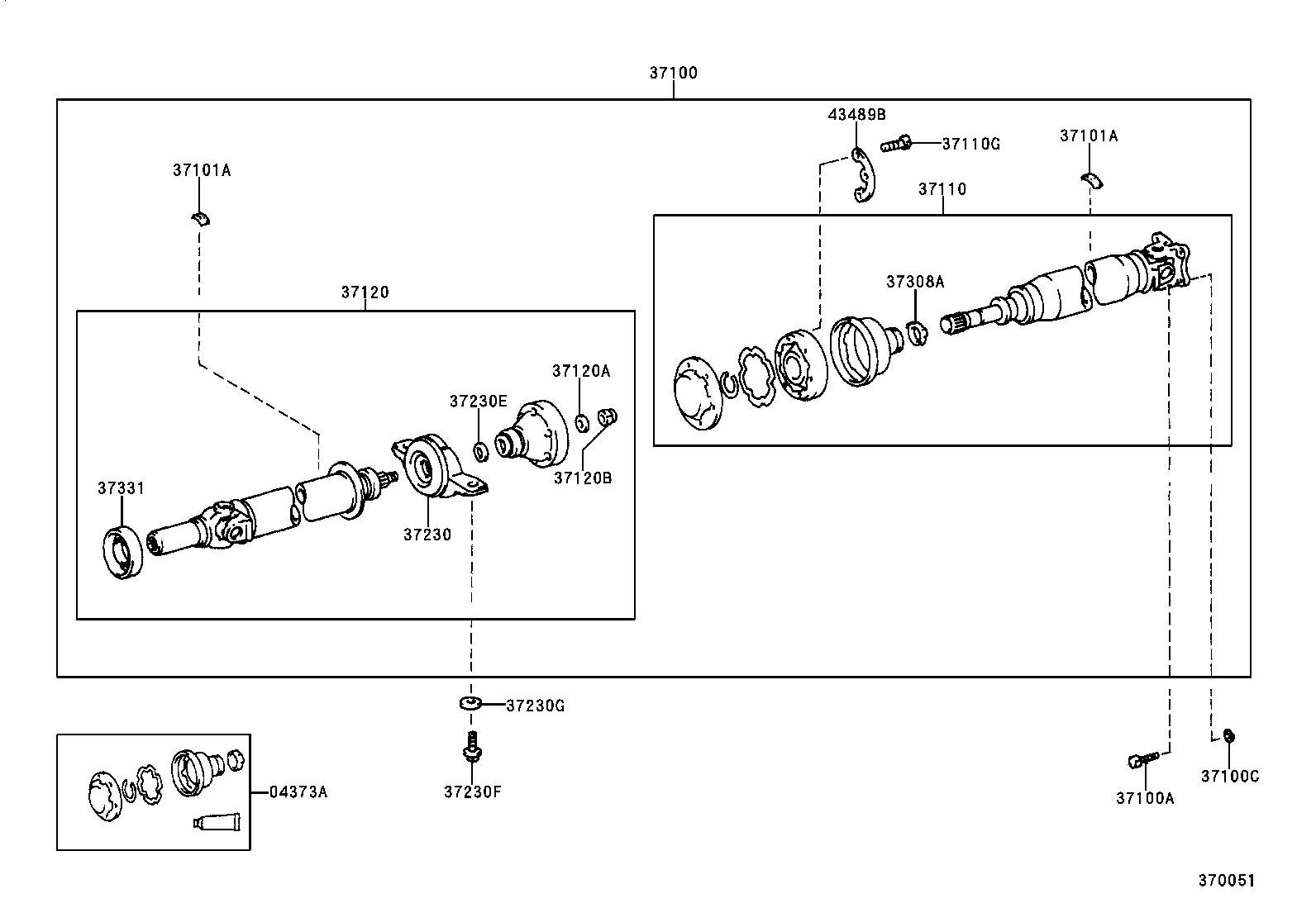 37120-21040 SHAFT ASSY, PROPELLER INTERMEDIATE product image
