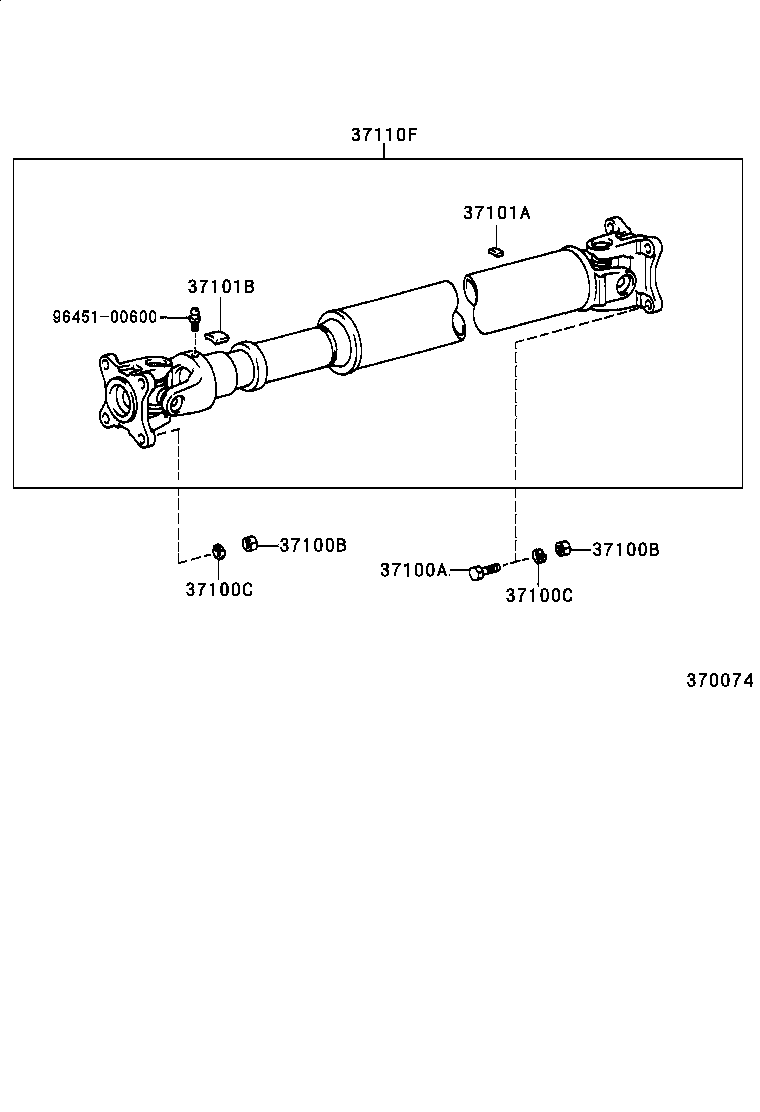 37110-28260 SHAFT ASSY, PROPELLER product image