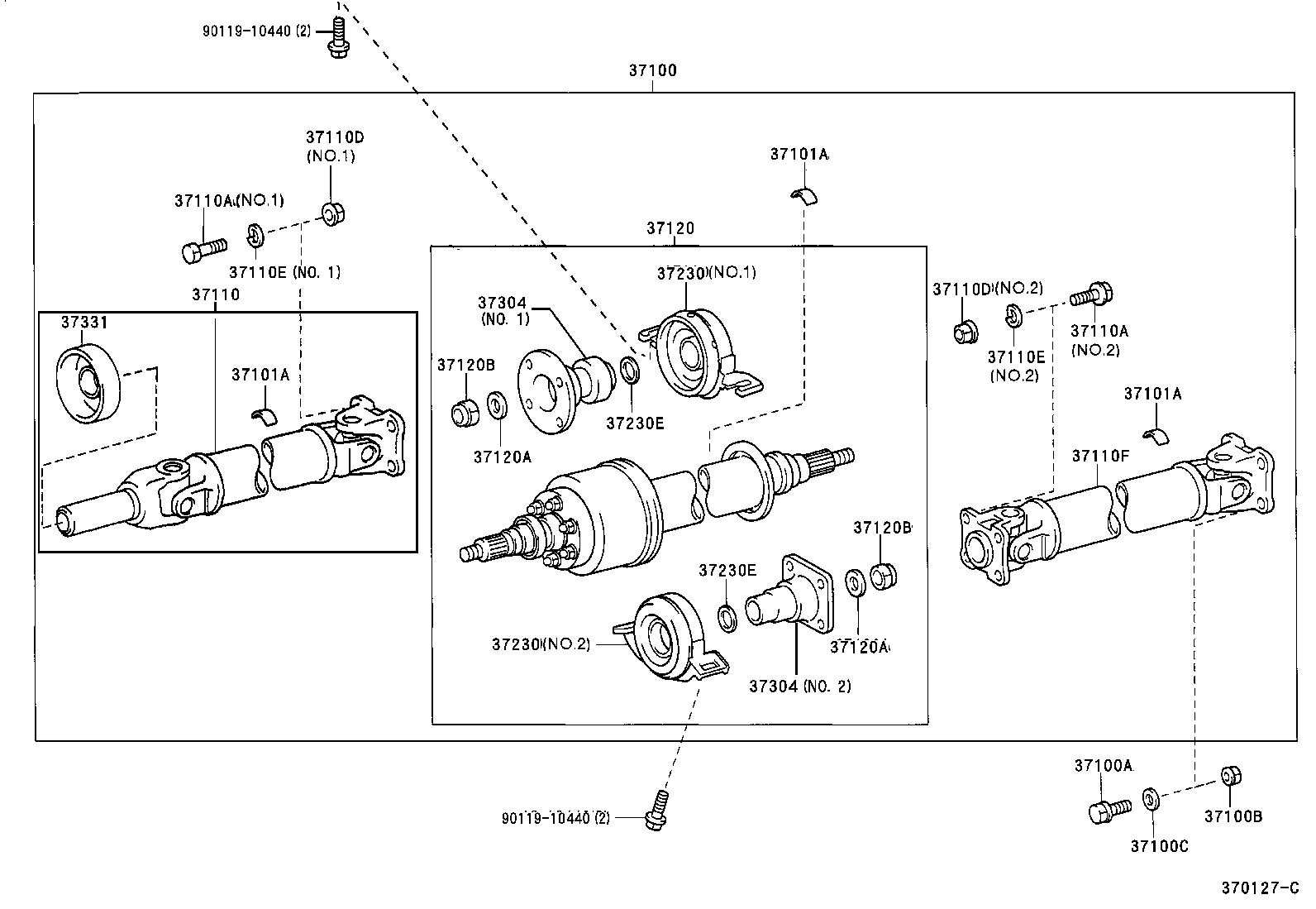 37120-52010 SHAFT ASSY, PROPELLER INTERMEDIATE product image