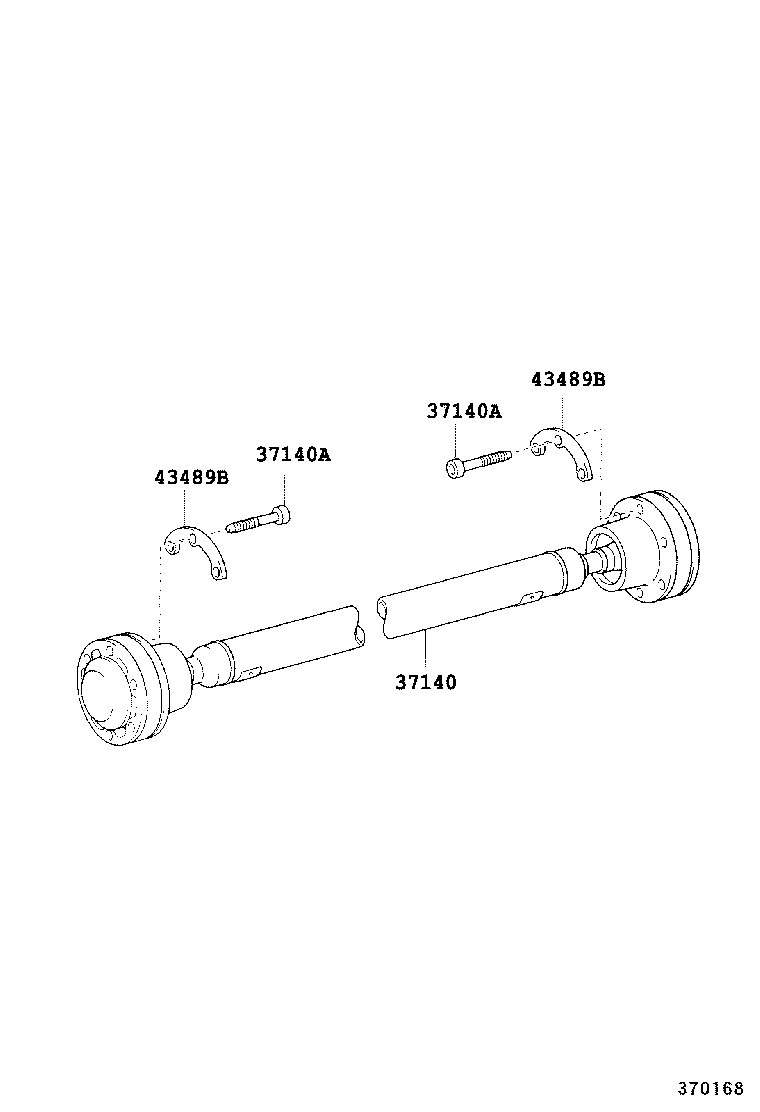 37100-30860 SHAFT ASSY, PROPELLER W/CENTER BEARING product image