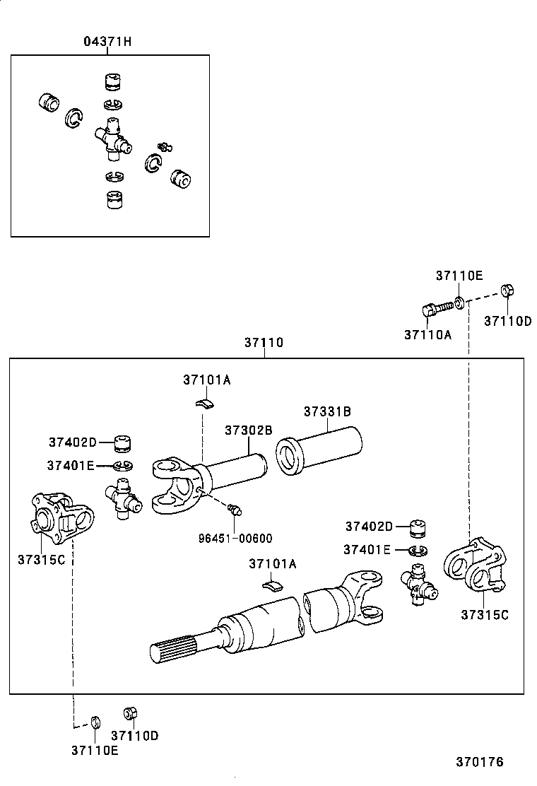 37305-36050 COVER SUB-ASSY, REAR PROPELLER SHAFT SLIDING SHAFT DUST product image