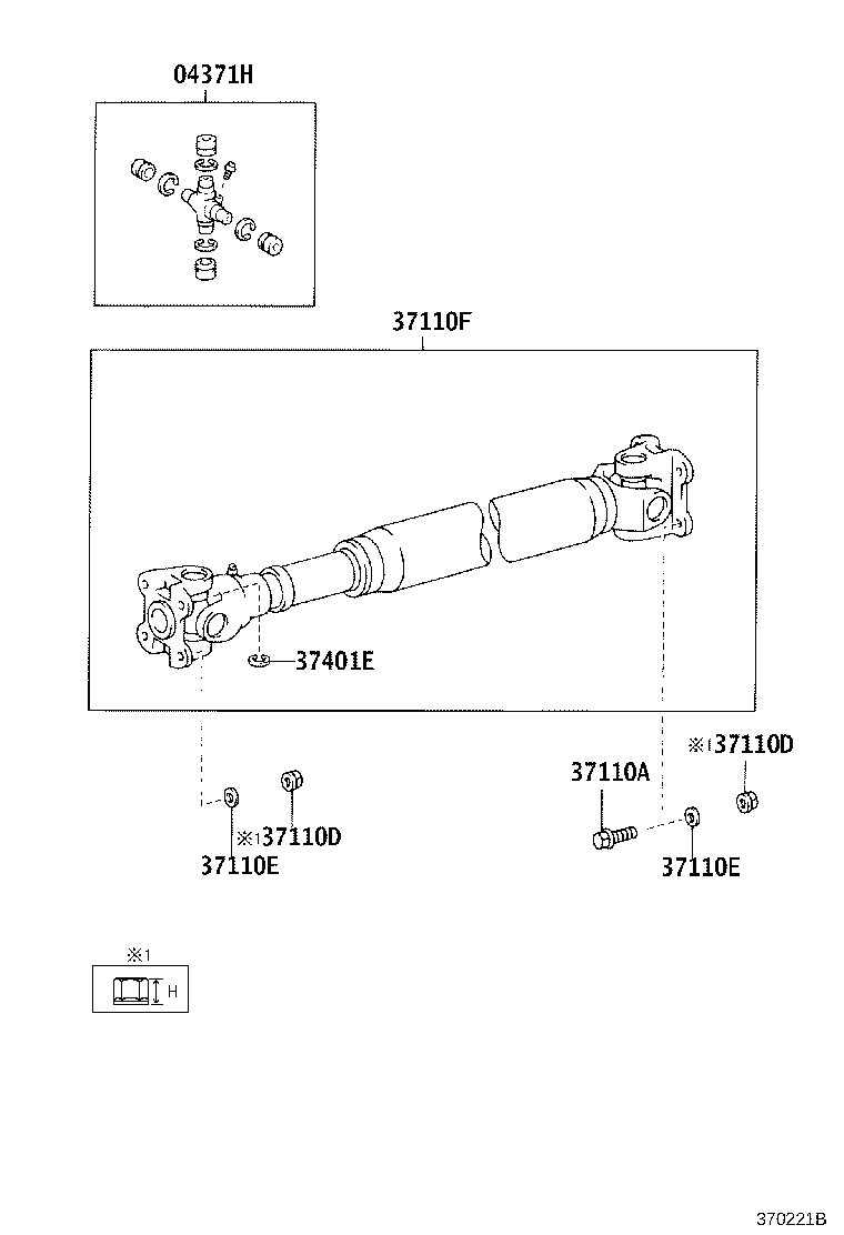 37100-0W080 SHAFT ASSY, PROPELLER, REAR product image