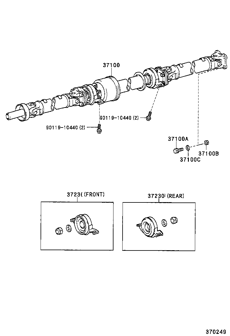 37120-52010 SHAFT ASSY, PROPELLER INTERMEDIATE product image
