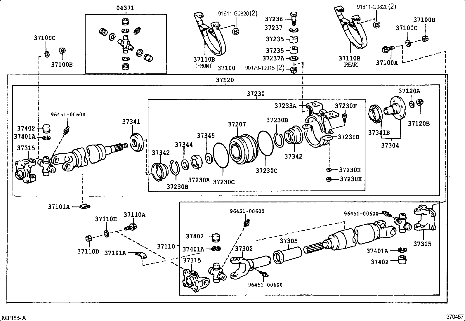 37345-36020 DEFLECTOR, PROPELLER SHAFT DUST, NO.4 product image