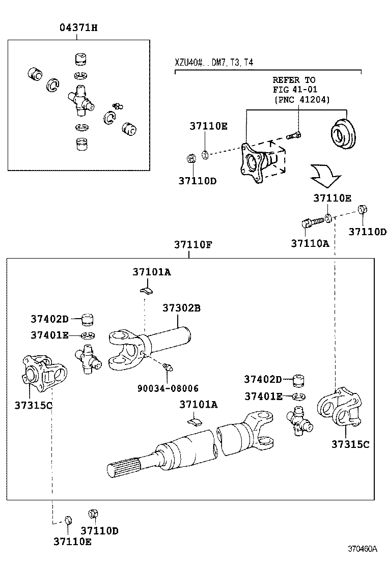 37100-37200 SHAFT ASSY, PROPELLER W/CENTER BEARING product image