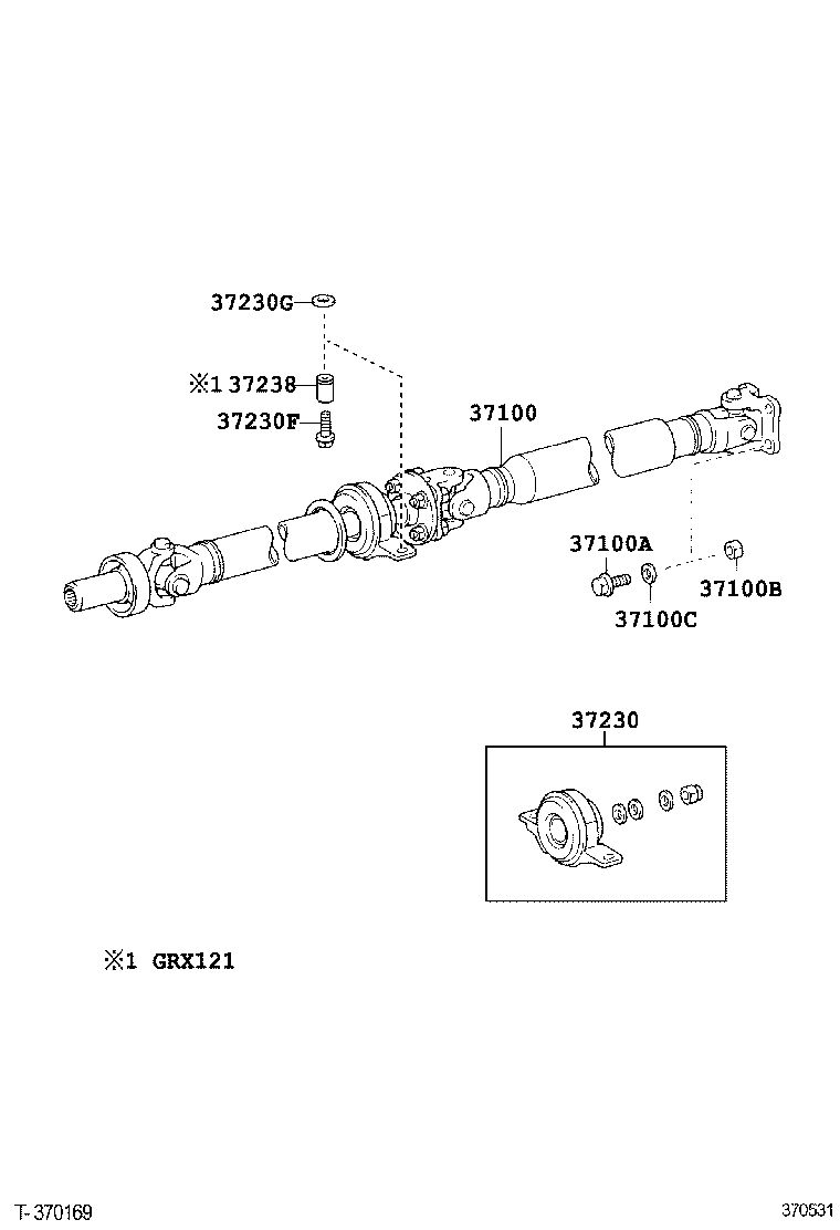 90119-C0189 BOLT, NO.1 (FOR CENTER SUPPORT BEARING) product image
