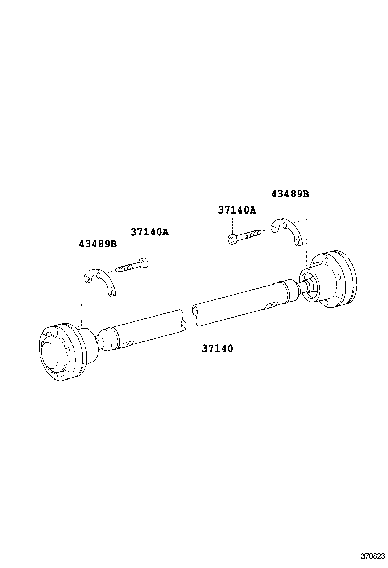 37100-53230 SHAFT ASSY, PROPELLER W/CENTER BEARING product image