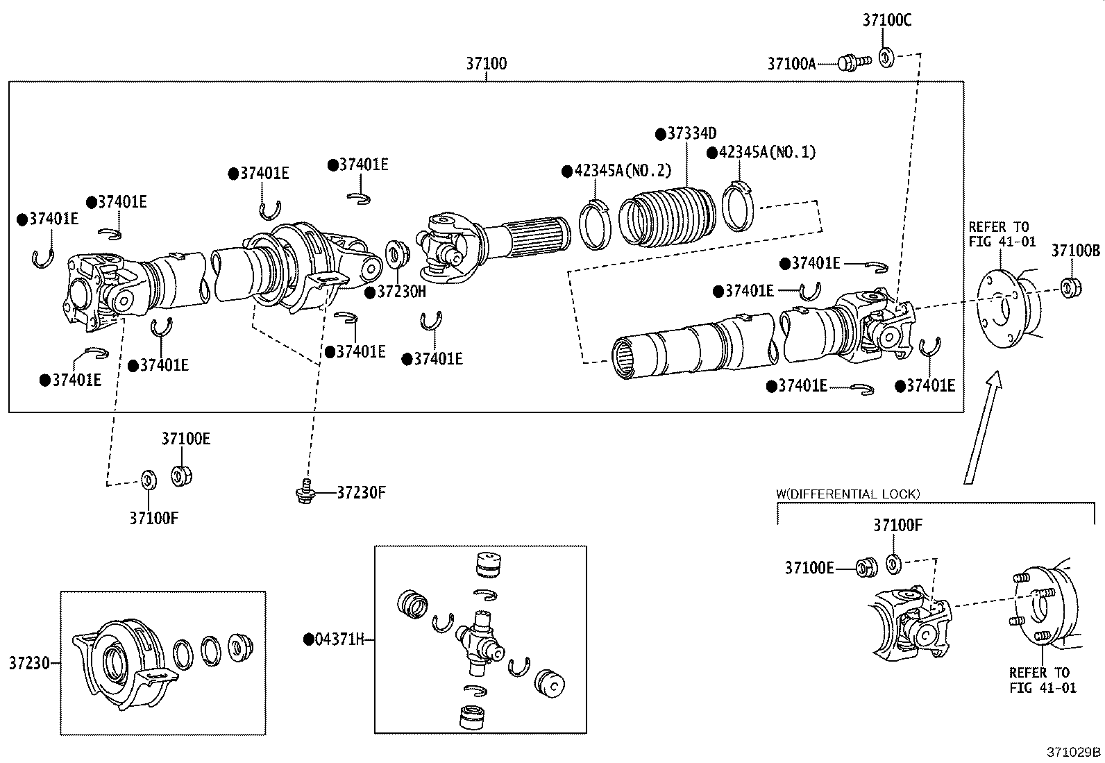 37100-0KP80 SHAFT ASSY, PROPELLER W/CENTER BEARING product image