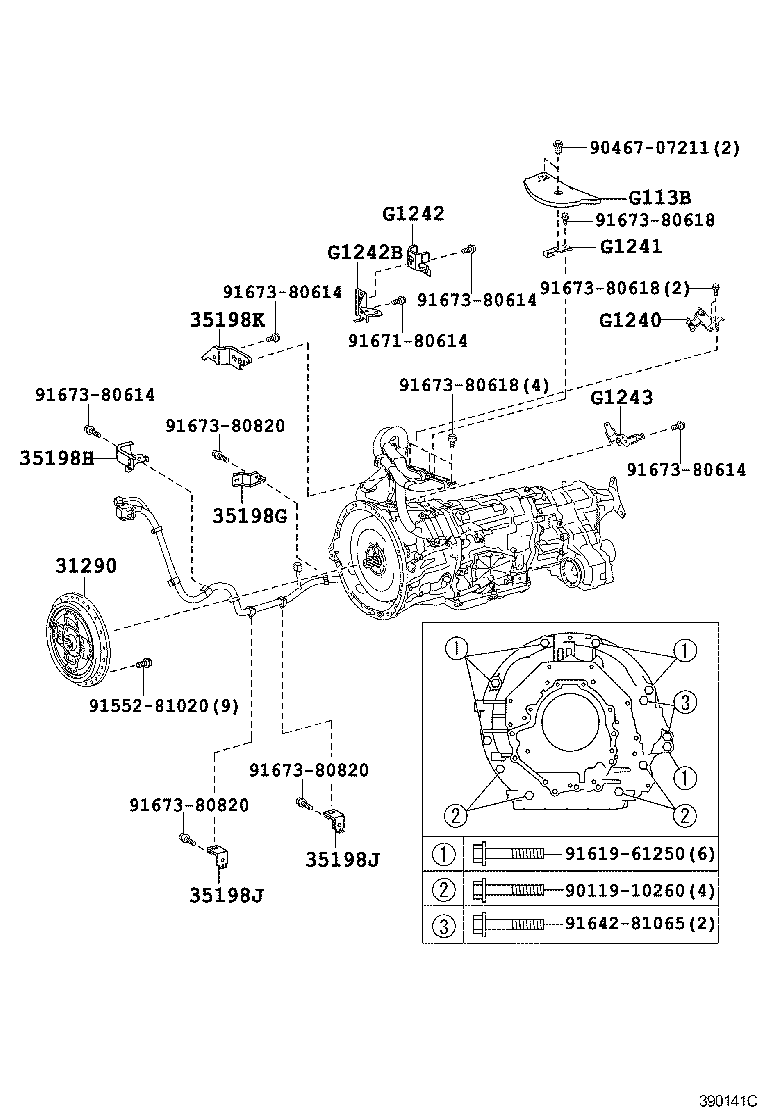 G1241-50010 BRACKET, INVERTER MOTOR CABLE CLAMP product image