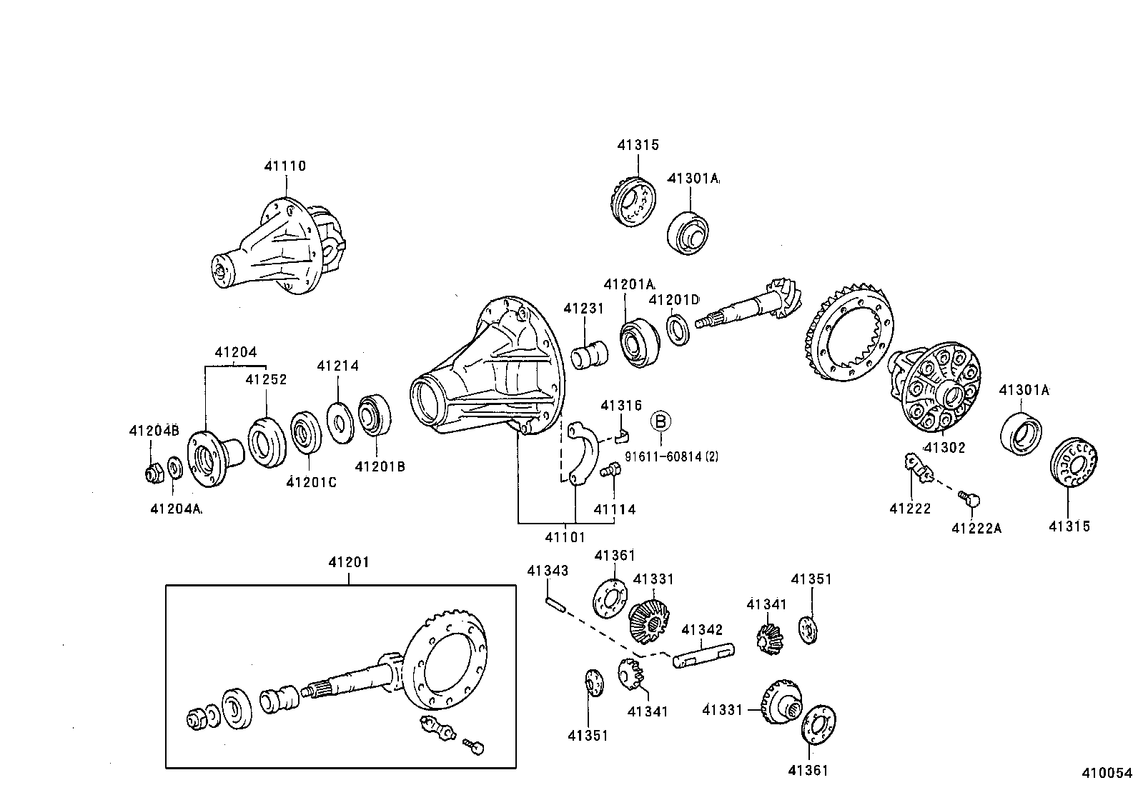 41201-29736 FINAL GEAR KIT, DIFFERENTIAL, REAR product image