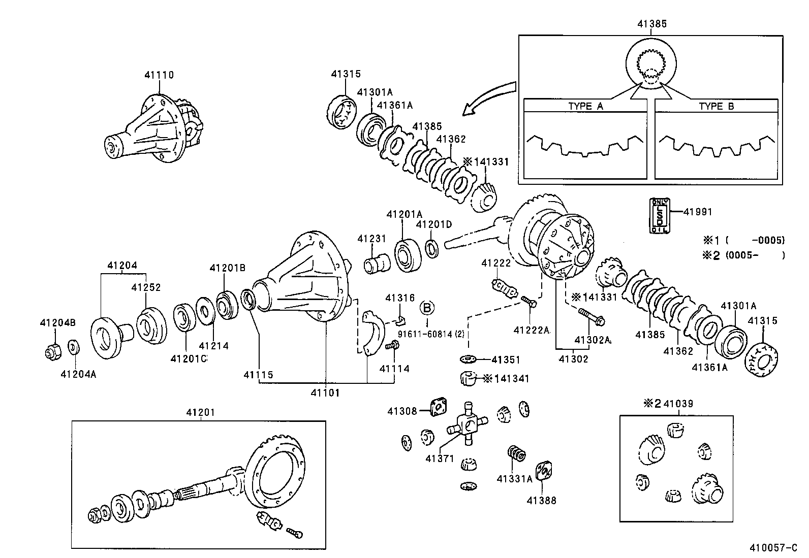 41201-29736 FINAL GEAR KIT, DIFFERENTIAL, REAR product image