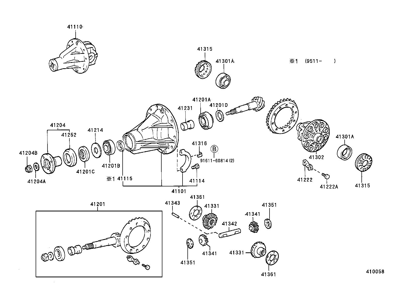 41201-80182 FINAL GEAR KIT, DIFFERENTIAL, REAR product image