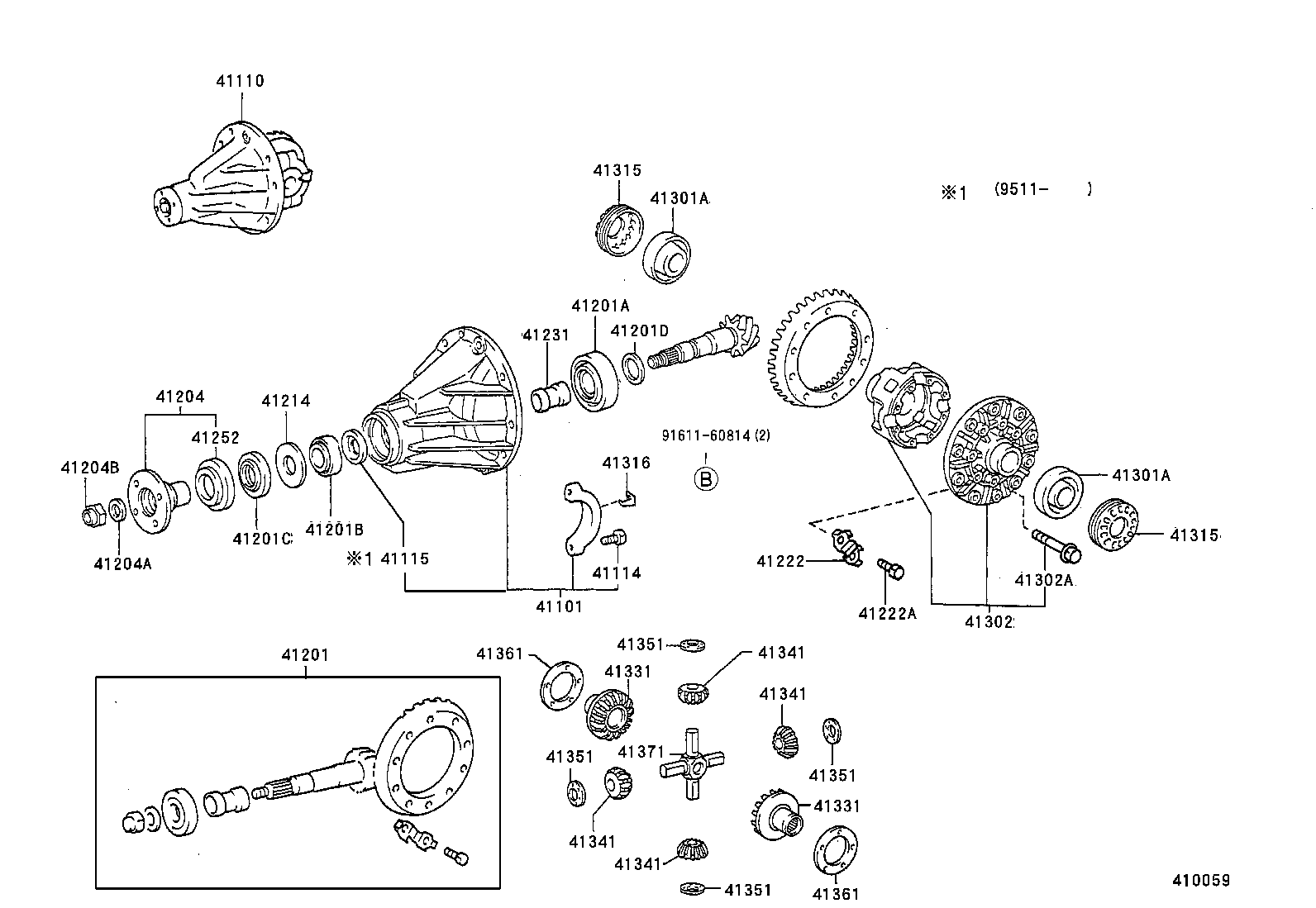 41201-80182 FINAL GEAR KIT, DIFFERENTIAL, REAR product image