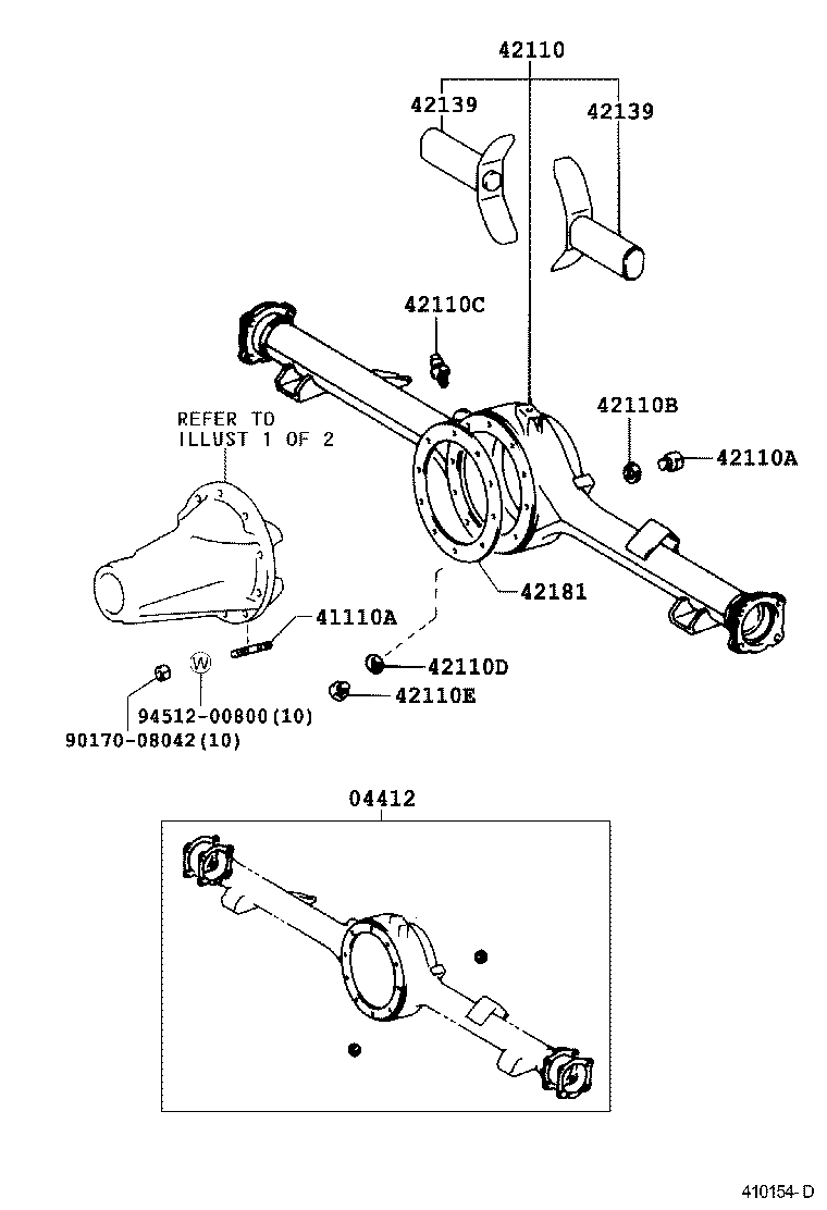 41039-0B010 GEAR KIT, DIFFERENTIAL, REAR product image